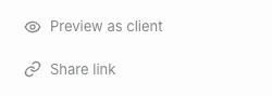 Use Preview as a customer to review the documentation from a customer perspective. Use Share with Link to copy the shareable link to the documentation.